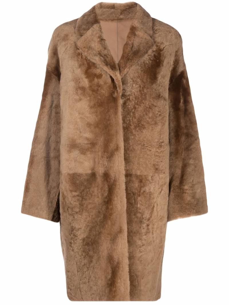 Yves Salomon oversized shearling coat - Brown von Yves Salomon