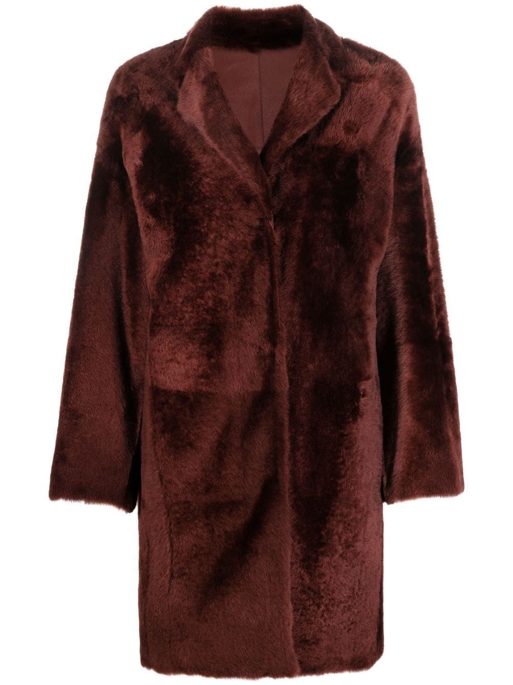 Yves Salomon oversized shearling coat - Red von Yves Salomon