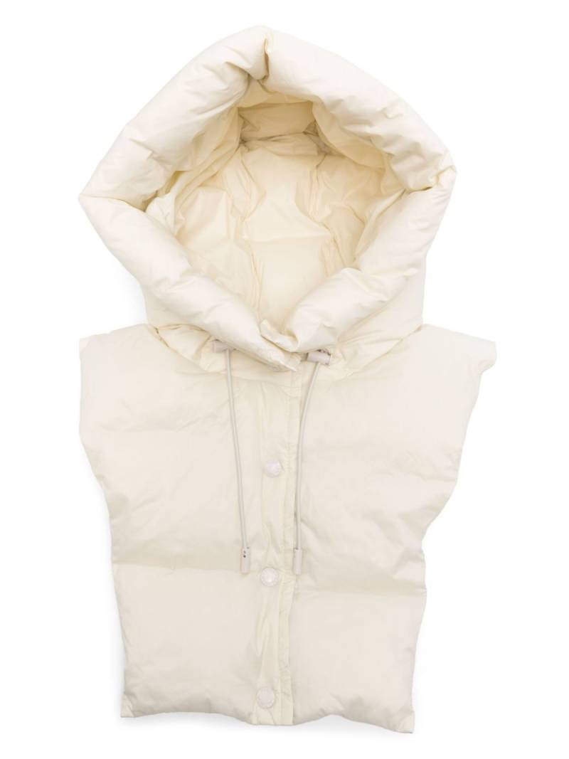 Yves Salomon padded hooded bib - Neutrals von Yves Salomon