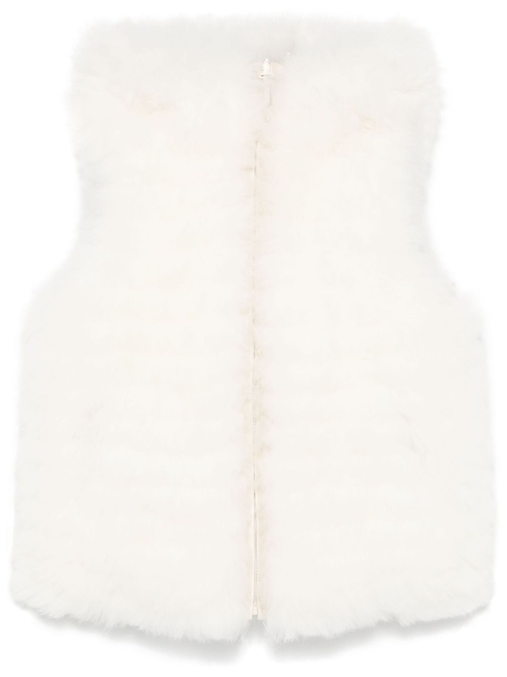 Yves Salomon reversible gilet - White von Yves Salomon