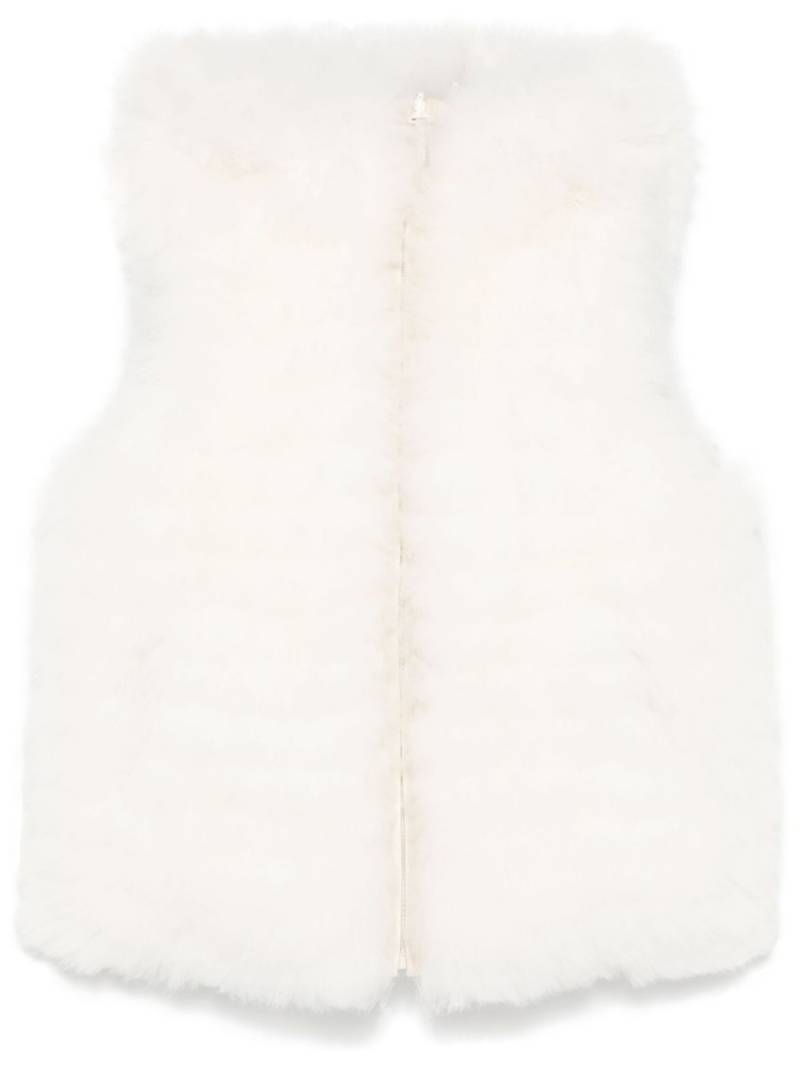 Yves Salomon reversible gilet - White von Yves Salomon