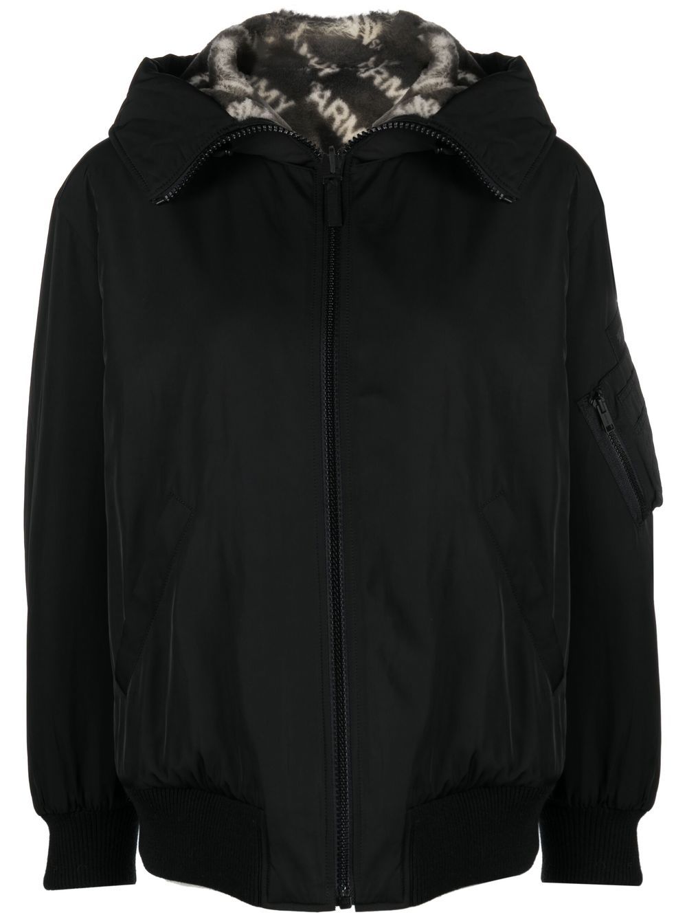 Yves Salomon reversible hooded bomber jacket - Black von Yves Salomon