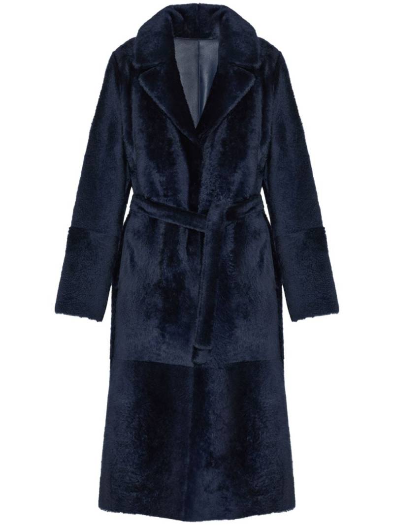 Yves Salomon reversible lacon-lambskin coat - Blue von Yves Salomon