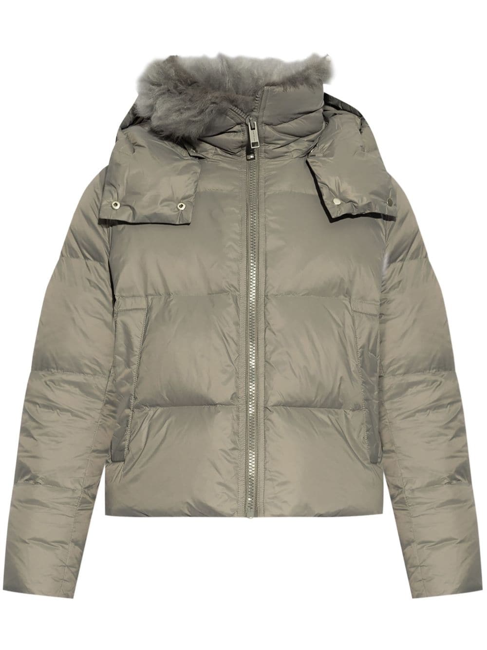 Yves Salomon shearling-collar padded jacket - Grey von Yves Salomon