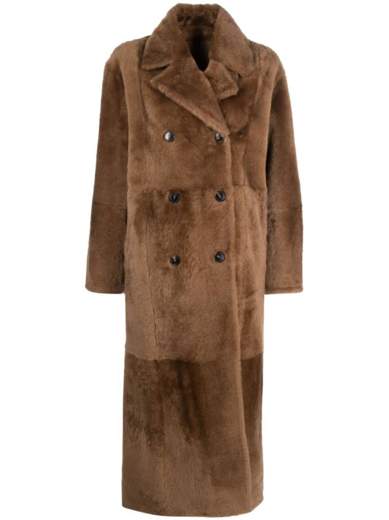 Yves Salomon shearling double-breasted coat - Neutrals von Yves Salomon