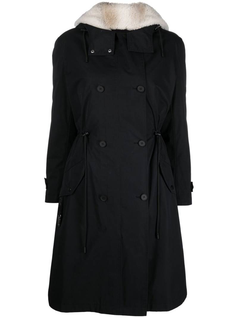 Yves Salomon shearling parka coat - Black von Yves Salomon