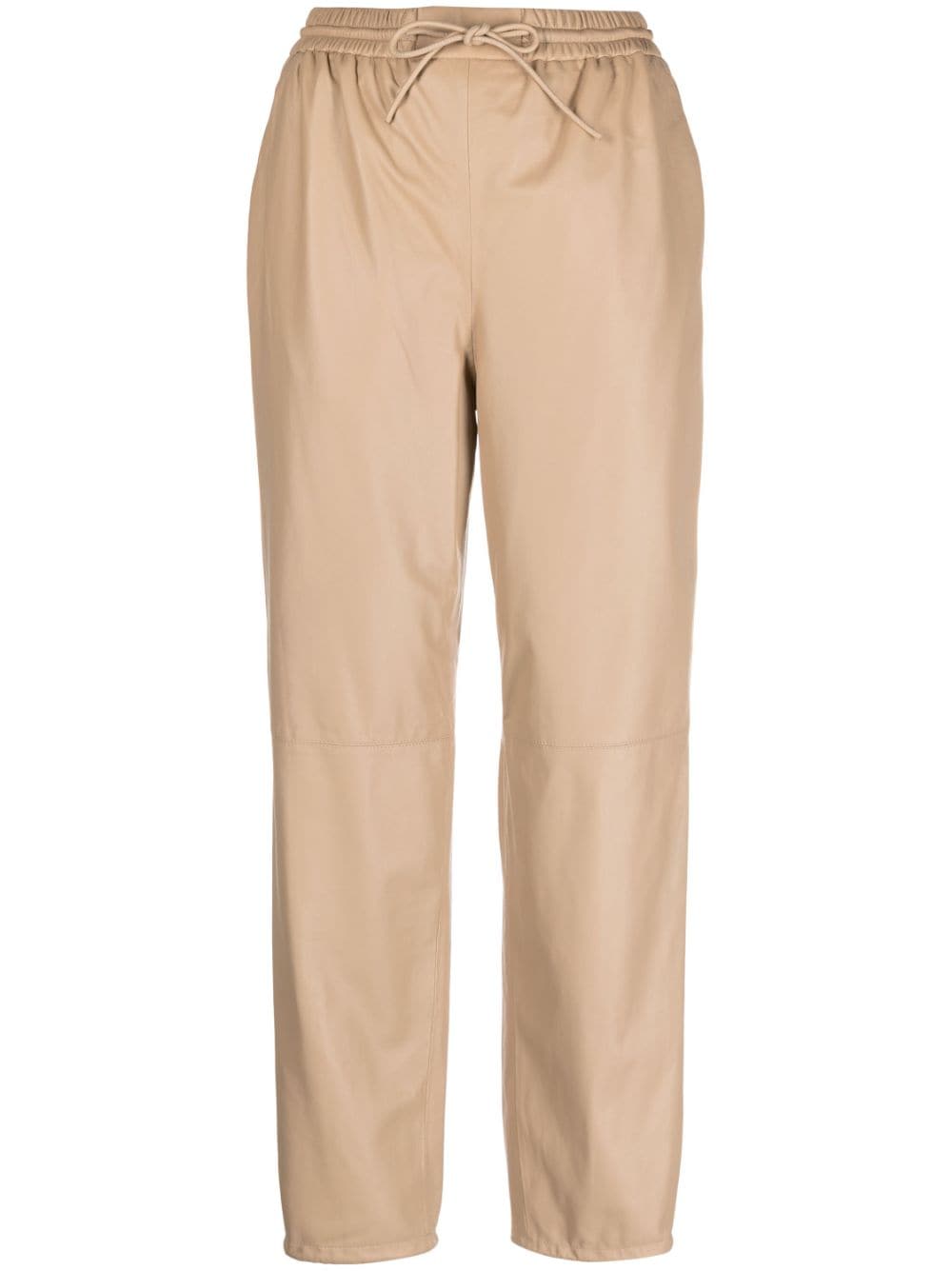 Yves Salomon straight-leg lambskin trousers - Neutrals von Yves Salomon