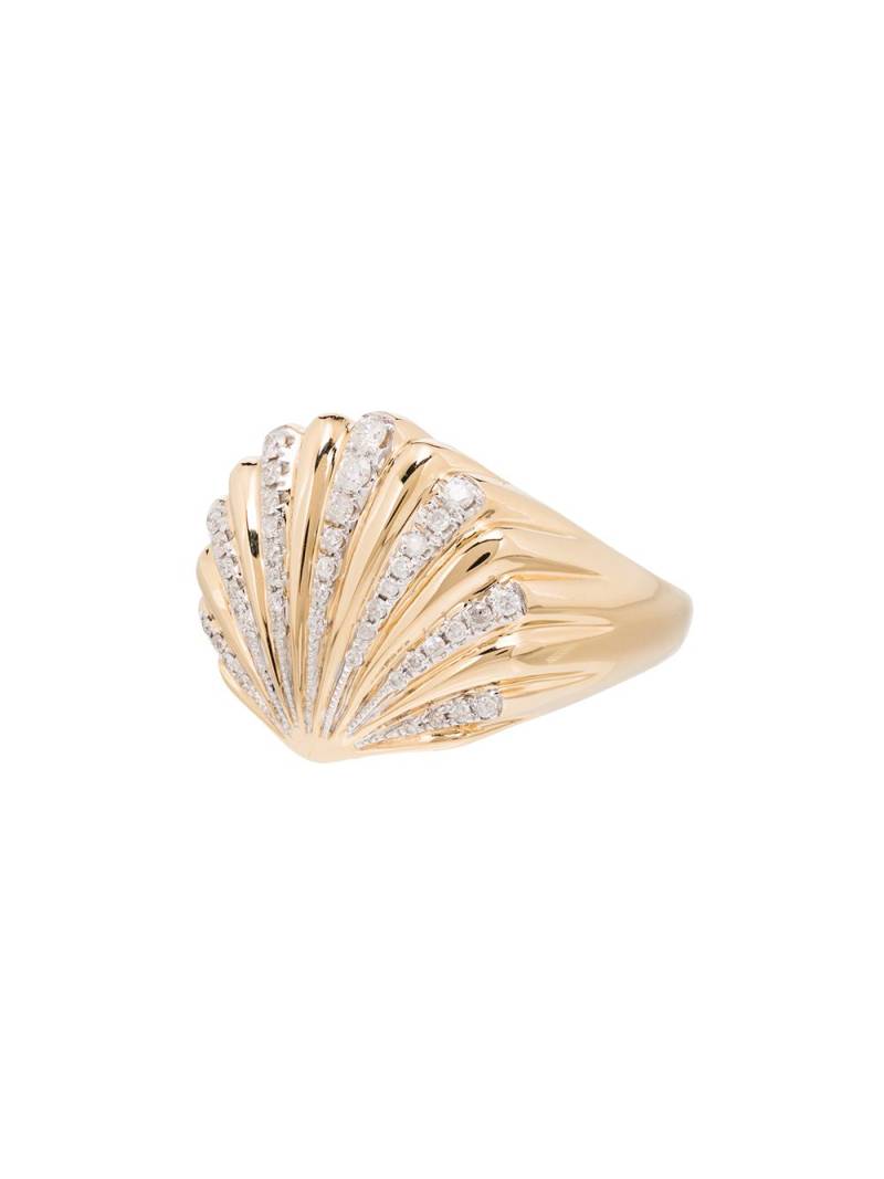 Yvonne Léon 18kt gold diamond shell ring von Yvonne Léon