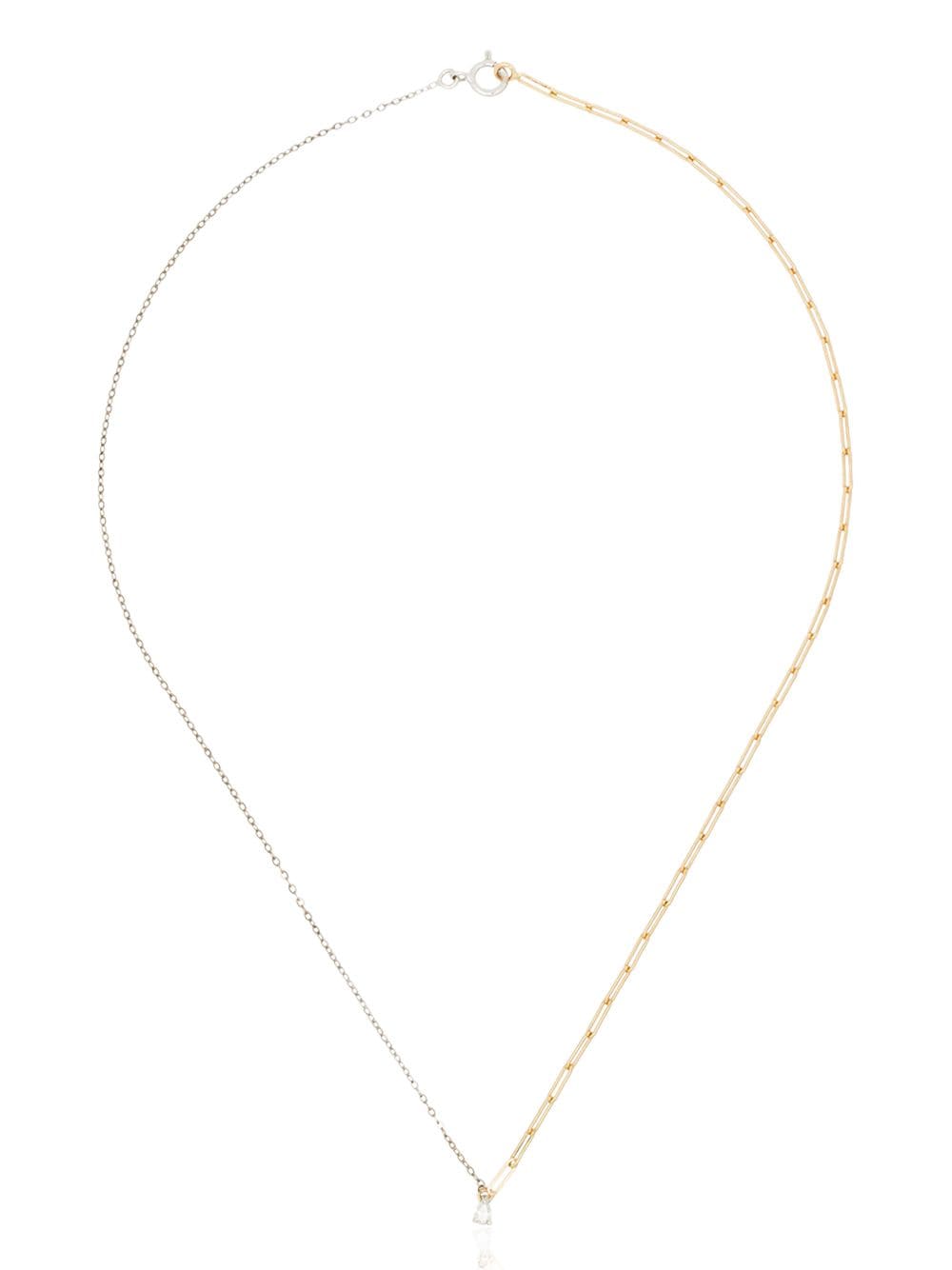 Yvonne Léon 18kt white gold mixed-chain diamond necklace von Yvonne Léon