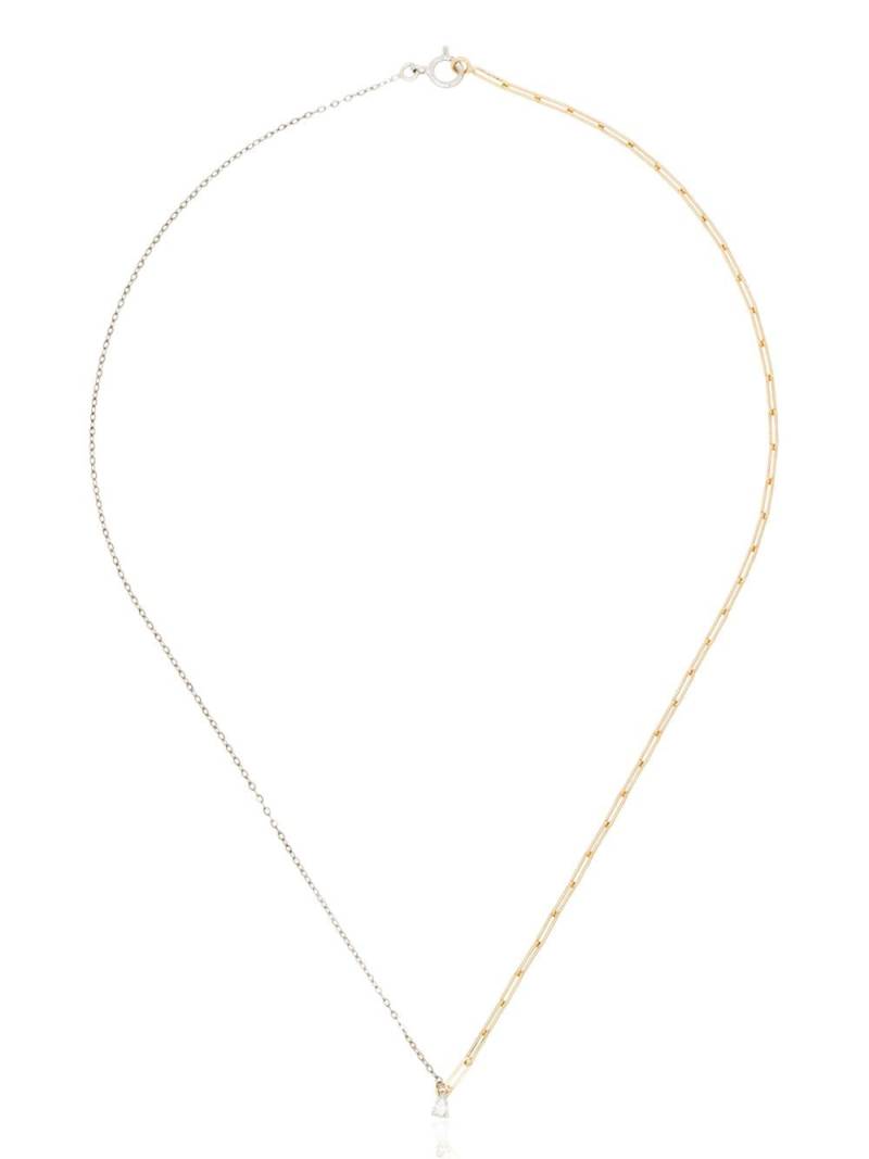 Yvonne Léon 18kt white gold mixed-chain diamond necklace von Yvonne Léon