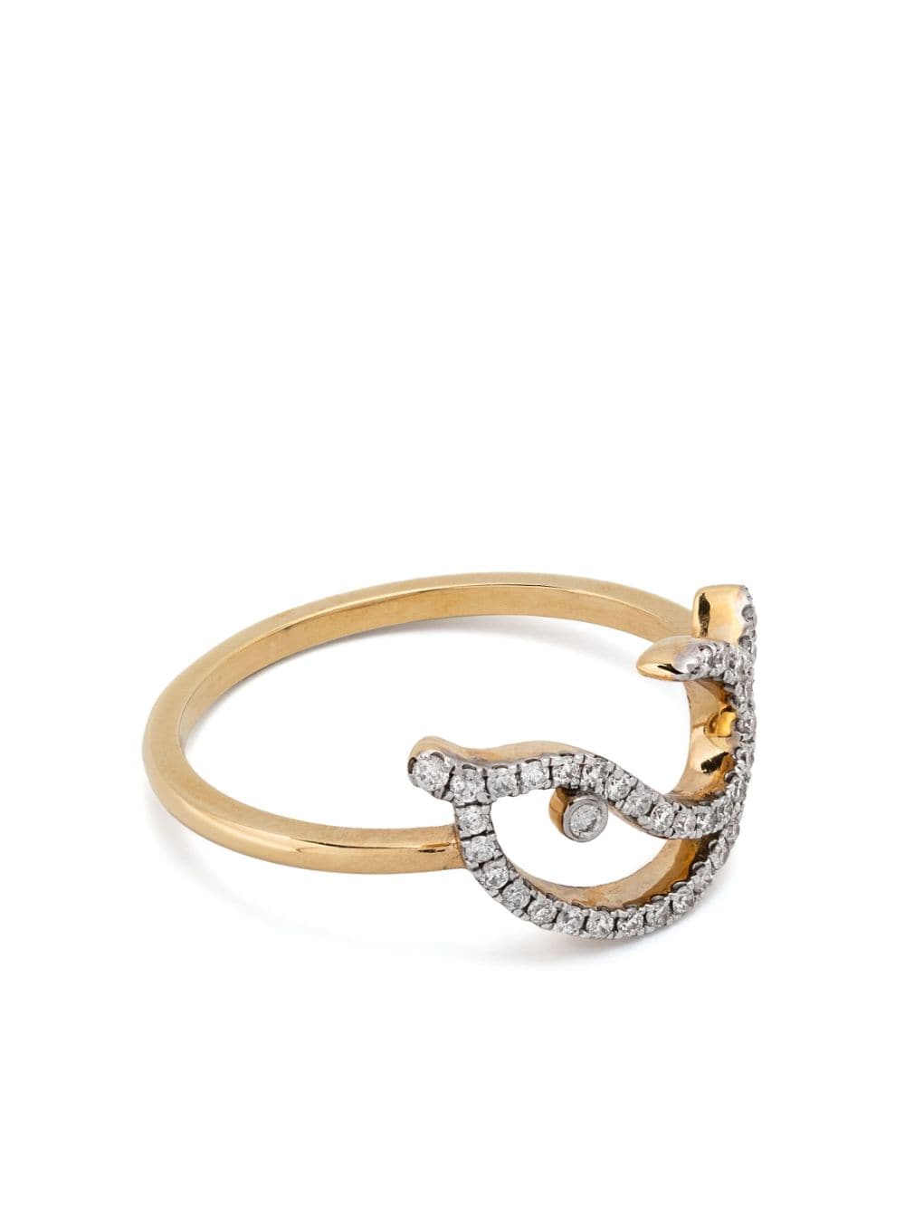 Yvonne Léon 18kt yellow gold Bague Fil Dauphin diamonds ring von Yvonne Léon