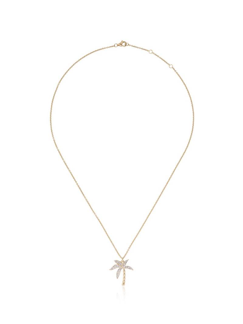 Yvonne Léon 18kt yellow gold and diamond palm tree necklace von Yvonne Léon