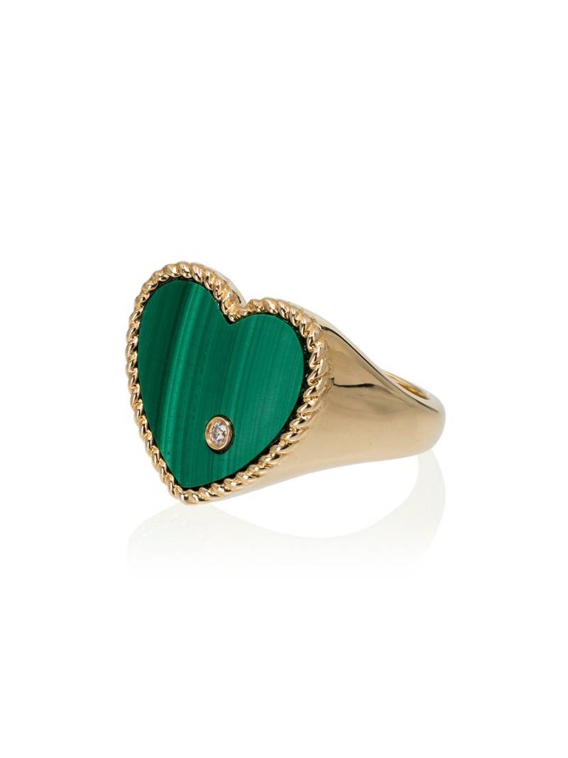 Yvonne Léon 9kt gold, emerald and diamond ring von Yvonne Léon