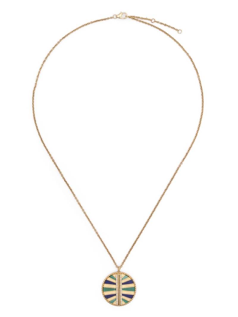 Yvonne Léon 9kt yellow gold Backgammon multi-stone necklace von Yvonne Léon