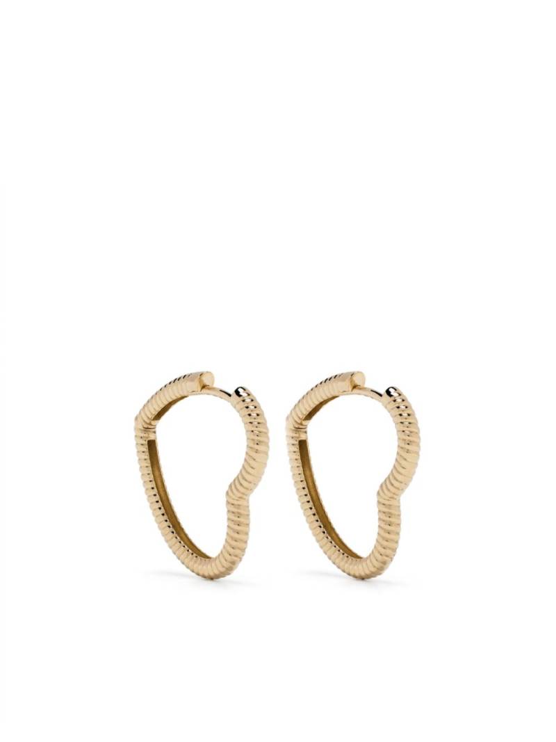 Yvonne Léon 9kt yellow gold Coeur Heart hoop earrings von Yvonne Léon