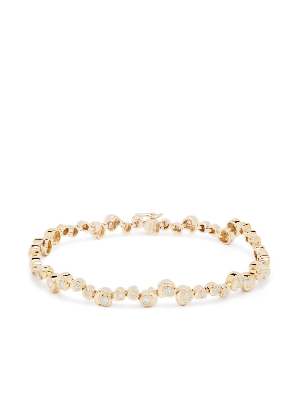 Yvonne Léon 9kt yellow gold Rivière Escargot diamond bracelet von Yvonne Léon