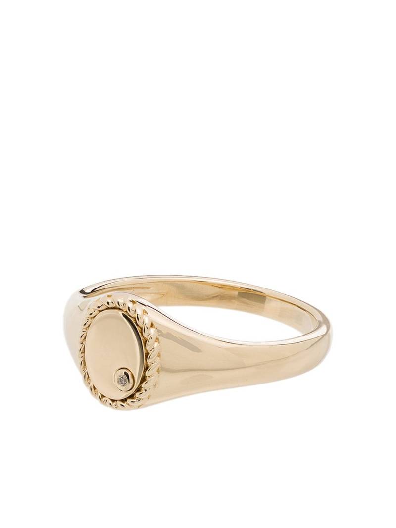 Yvonne Léon 9kt yellow gold mini signet ring von Yvonne Léon