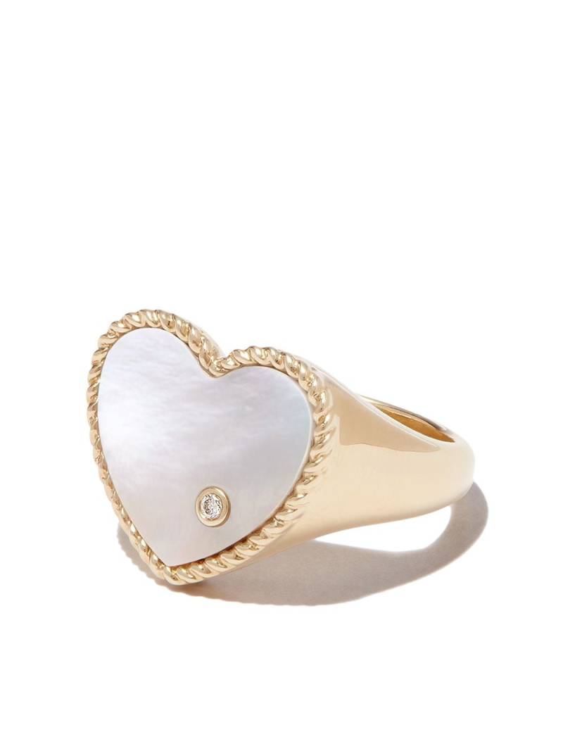 Yvonne Léon 9kt yellow gold pearl ring von Yvonne Léon