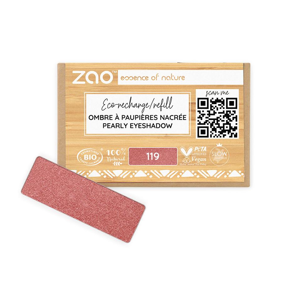 Nachfüllpackung Lidschatten Rechteck Perlmutt - Bio-zertifiziert Und Vegan Damen Korallenrosa 1 pezzo von ZAO MAKEUP
