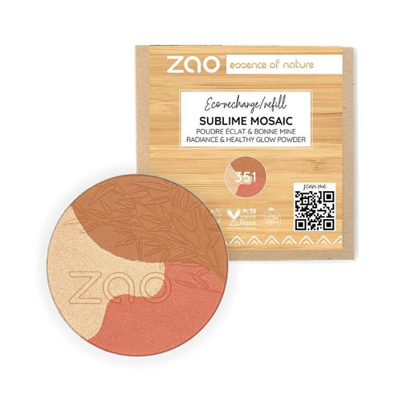 Refill Mosaic Sublime Powder - Bio-zertifiziert Und Vegan Unisex Medium Gold 1 pezzo von ZAO MAKEUP