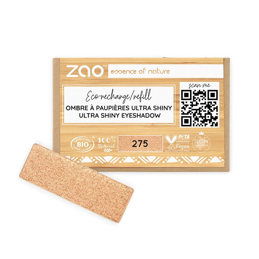 Ultra Shiny Rechteckiger Lidschatten Nachfüllpack - Bio-zertifiziert Und Vegan Damen Goldenes Orange 1 pezzo von ZAO MAKEUP