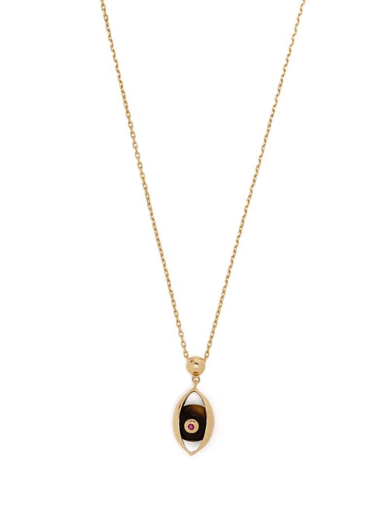 ZEEMOU ZENG 18kt yellow gold diamond Eye pendant necklace von ZEEMOU ZENG