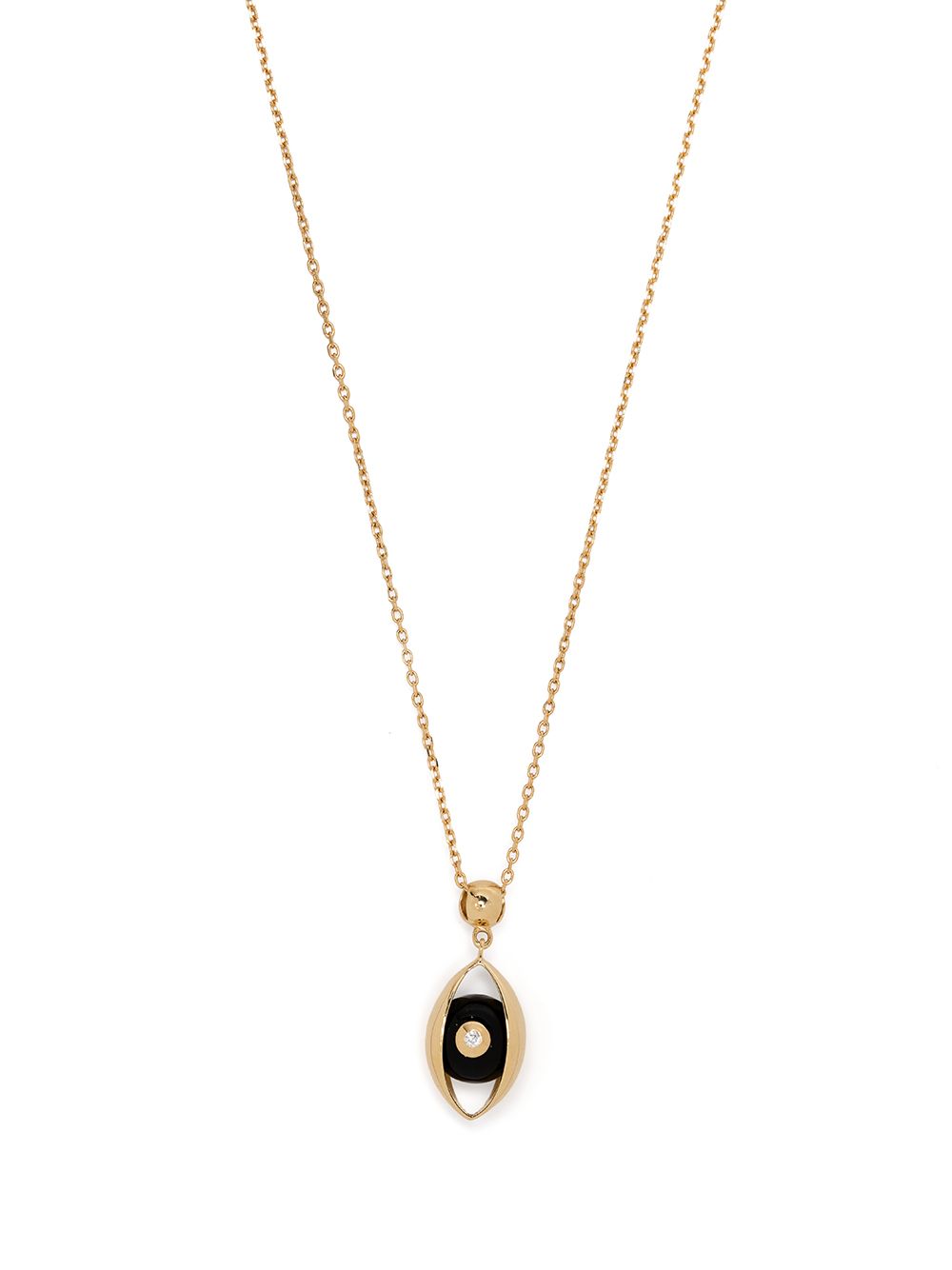 ZEEMOU ZENG 18kt yellow gold diamond Eye pendant necklace