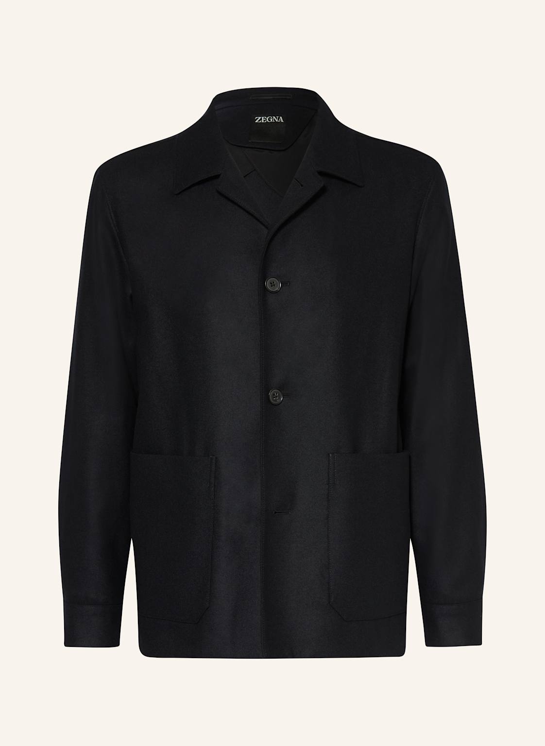 Zegna Anzugsakko Regular Fit Aus Flanell schwarz von ZEGNA