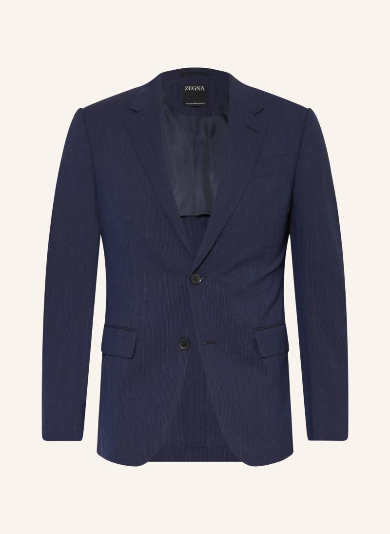 Zegna Anzugsakko Regular Fit Aus Merinowolle blau von ZEGNA