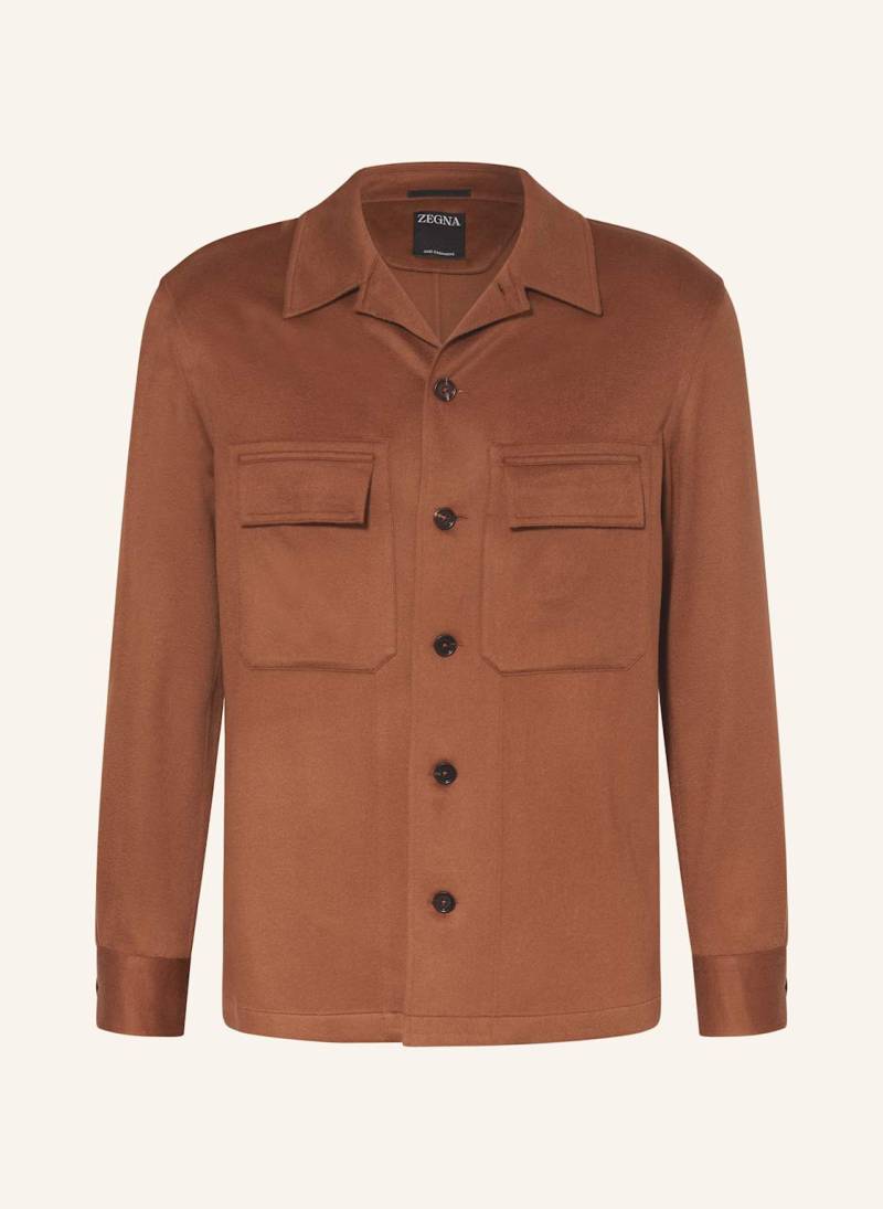 Zegna Cashmere-Overjacket Alba braun von ZEGNA