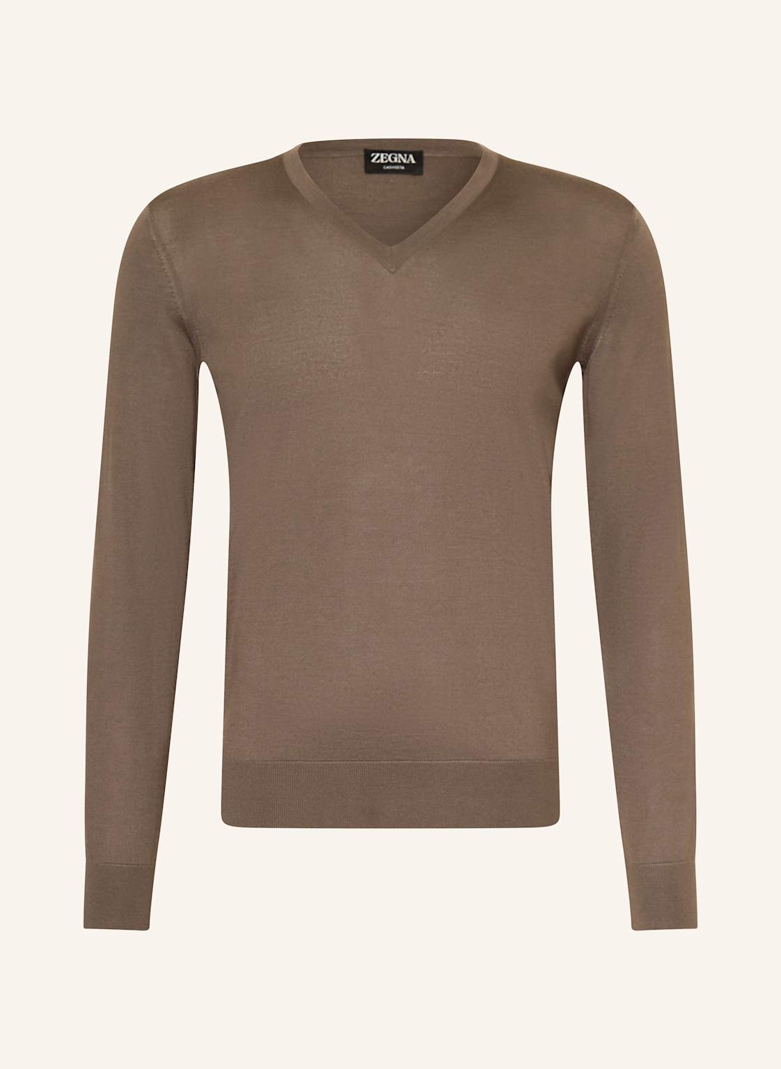 Zegna Cashmere-Pullover Cashseta Mit Seide beige von ZEGNA