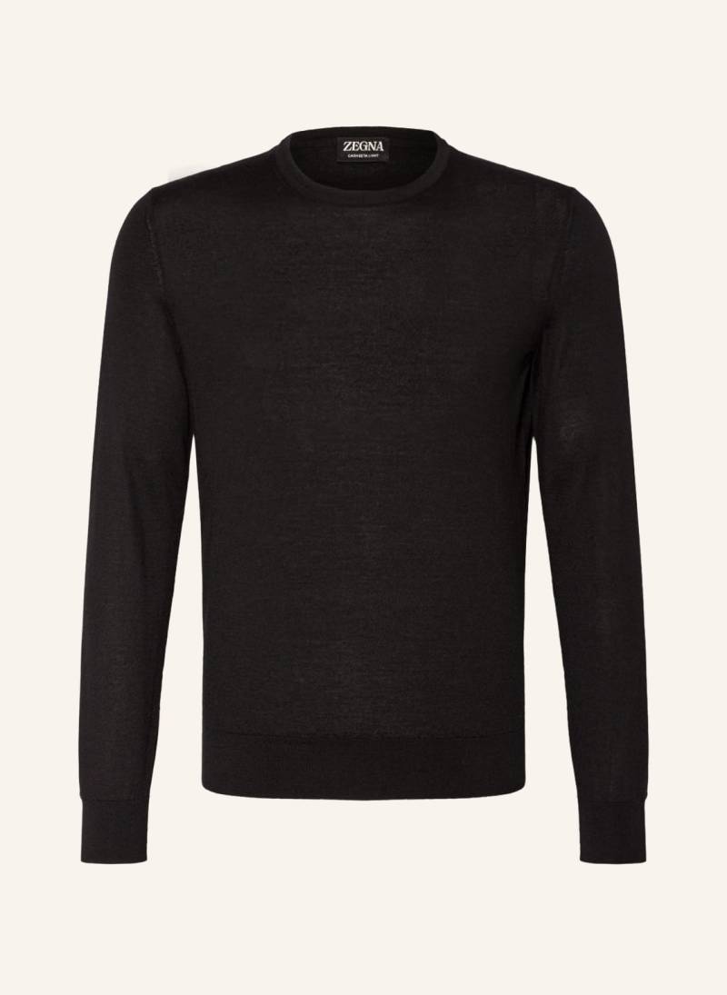 Zegna Cashmere-Pullover Mit Seide schwarz von ZEGNA