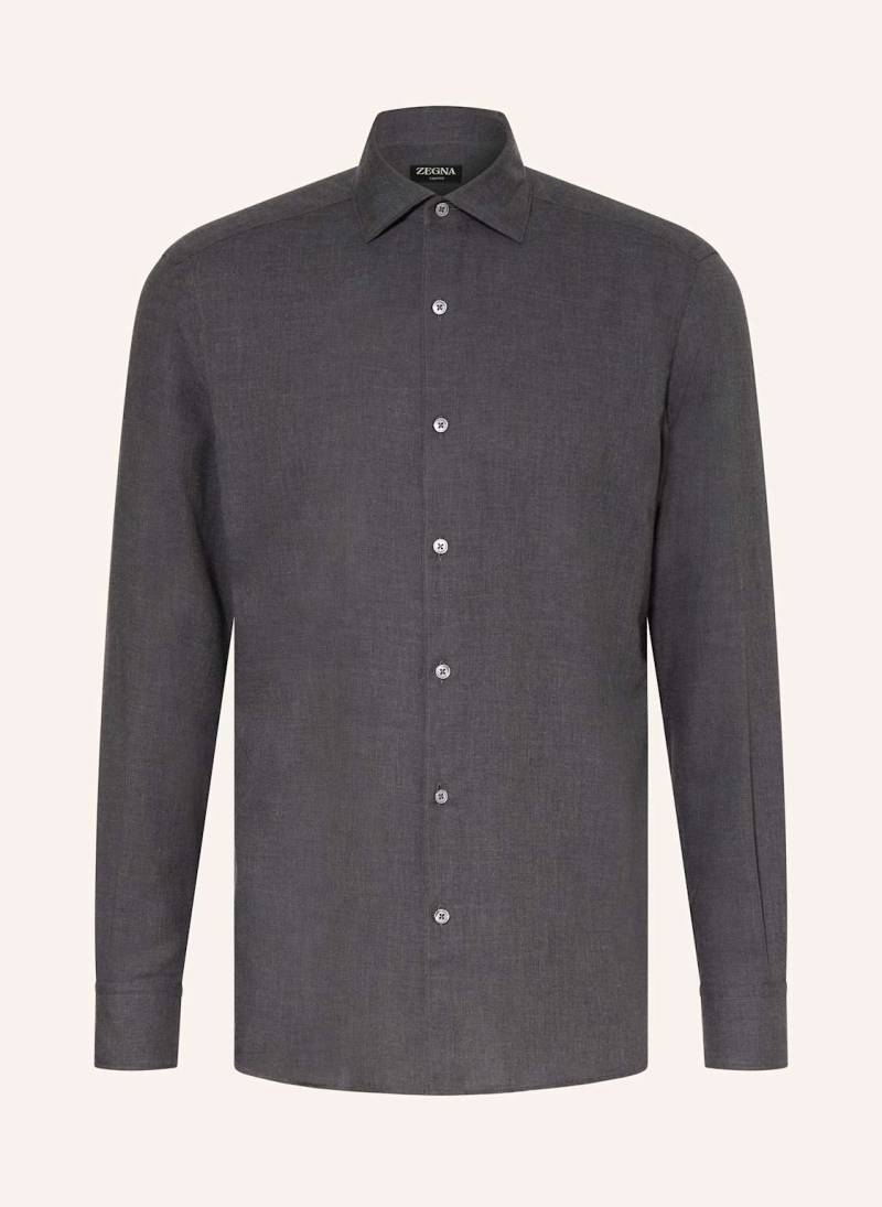 Zegna Hemd Regular Fit grau von ZEGNA