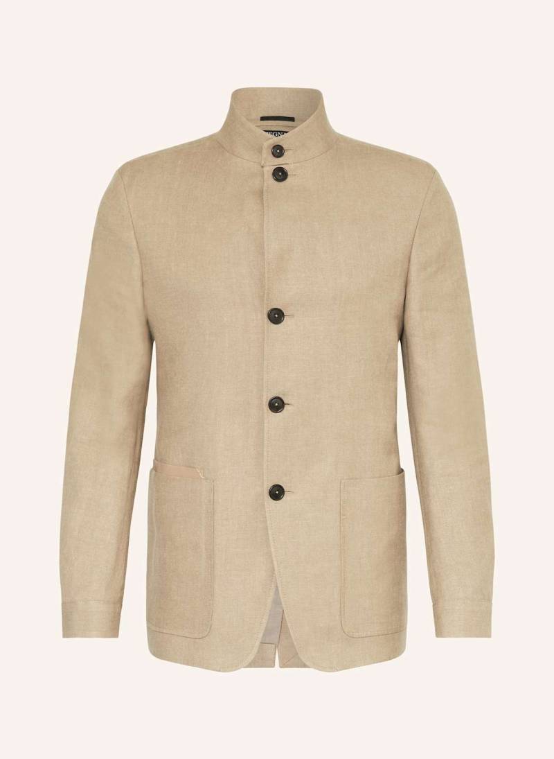 Zegna Jacke Mit Leinen beige von ZEGNA