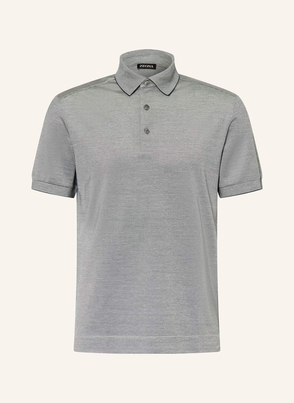 Zegna Jersey-Poloshirt Mit Seide gruen von ZEGNA