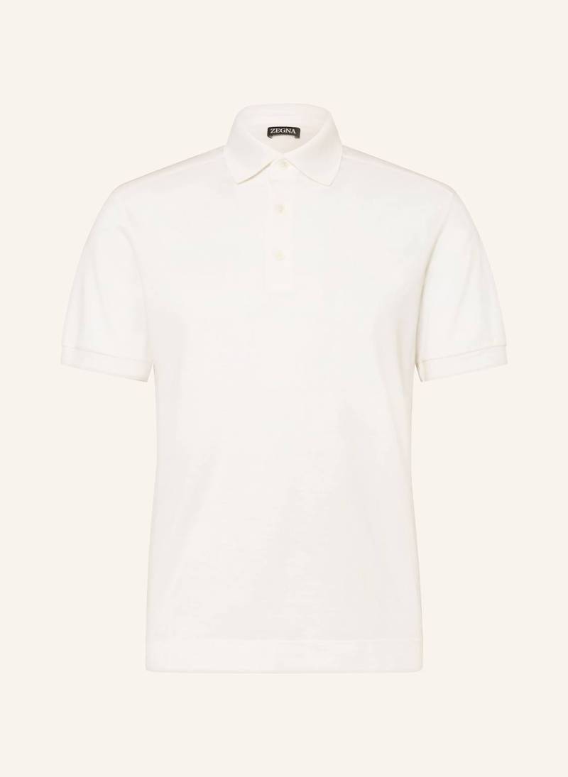 Zegna Jersey-Poloshirt Mit Seide weiss von ZEGNA