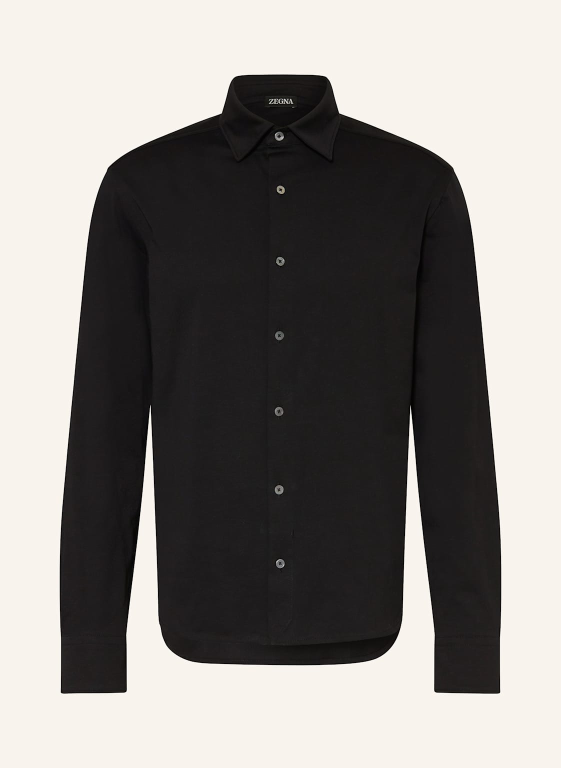 Zegna Jerseyhemd Regular Fit schwarz Zegna Jerseyhemd Regular Fit schwarz von ZEGNA
