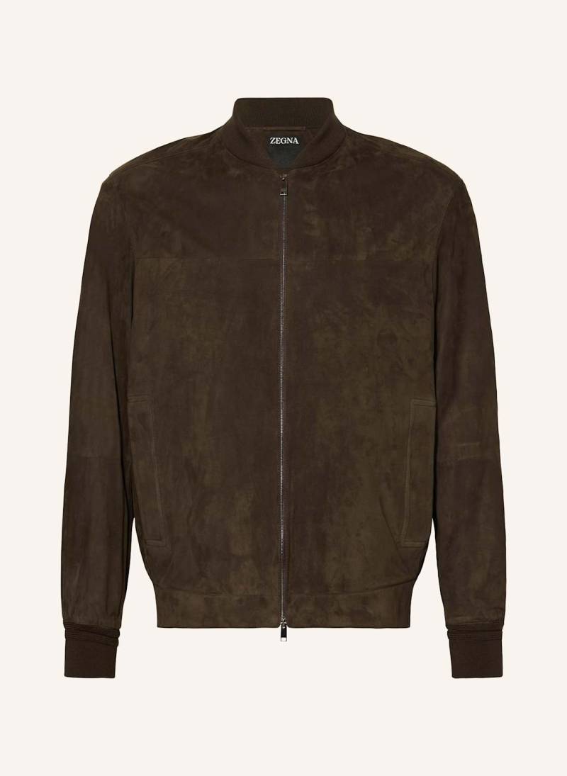 Zegna Lederblouson beige von ZEGNA