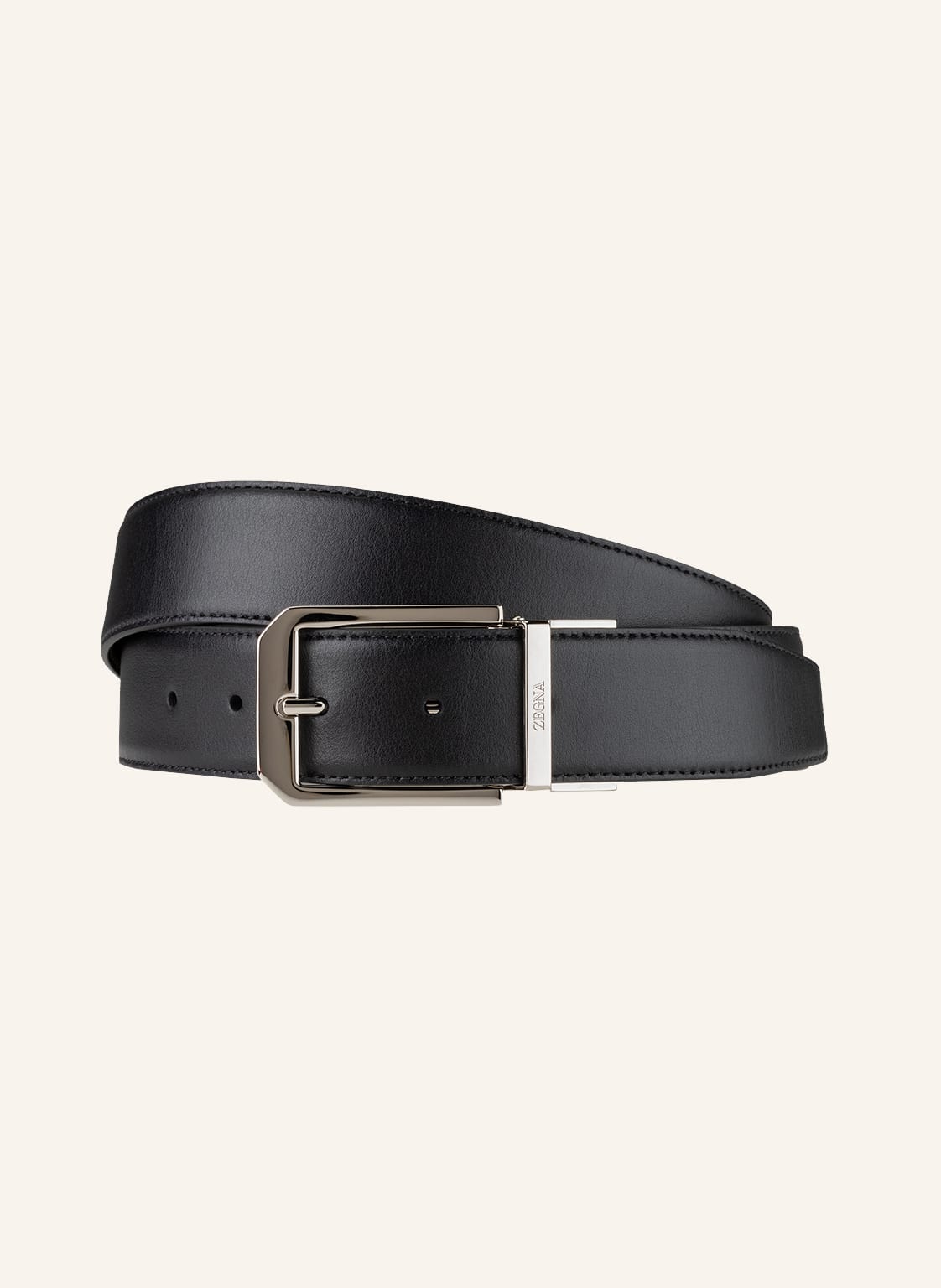Zegna Ledergürtel Zum Wenden schwarz Zegna Ledergürtel Zum Wenden schwarz von ZEGNA