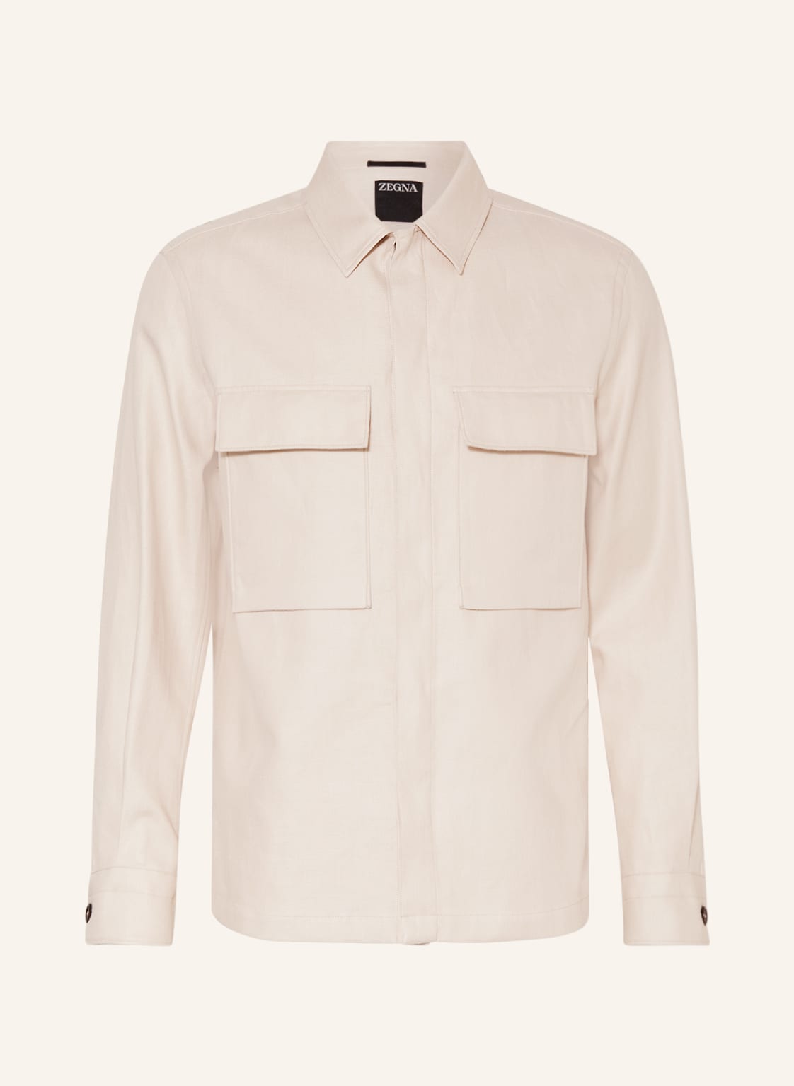 Zegna Leinen-Overjacket beige von ZEGNA