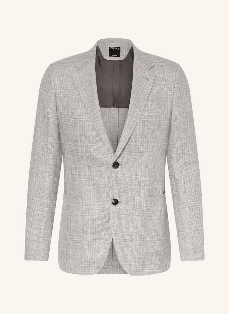 Zegna Leinensakko Extra Slim Fit grau von ZEGNA