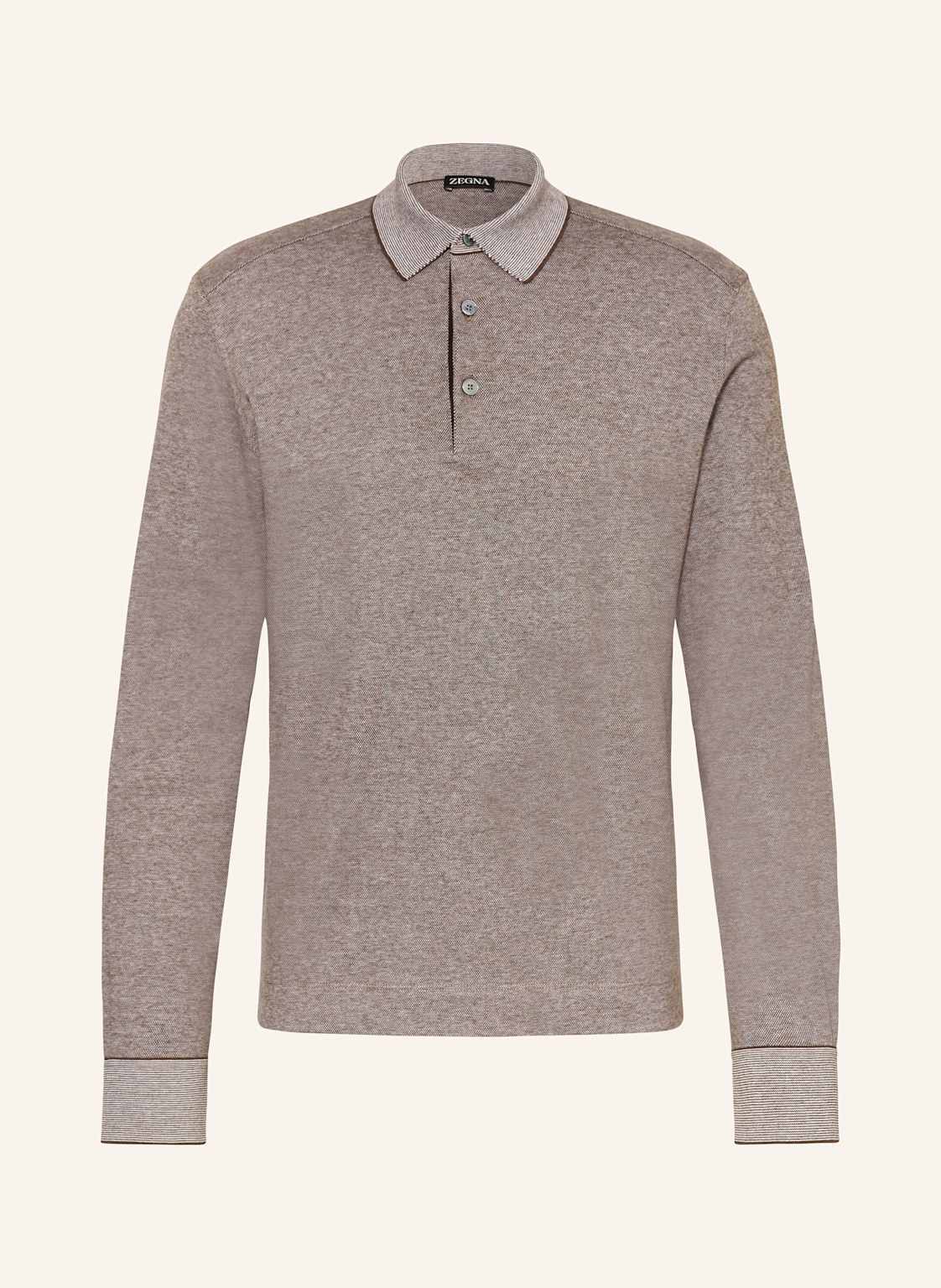 Zegna Piqué-Poloshirt braun Zegna Piqué-Poloshirt braun von ZEGNA
