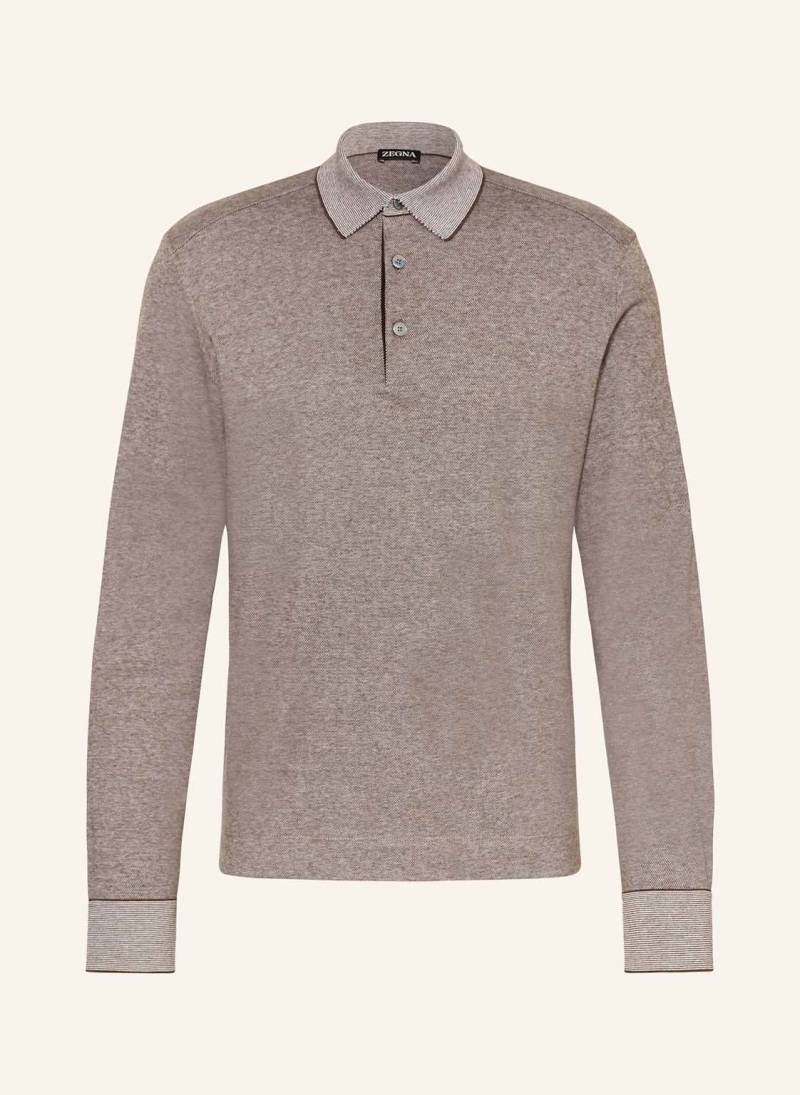 Zegna Piqué-Poloshirt braun von ZEGNA