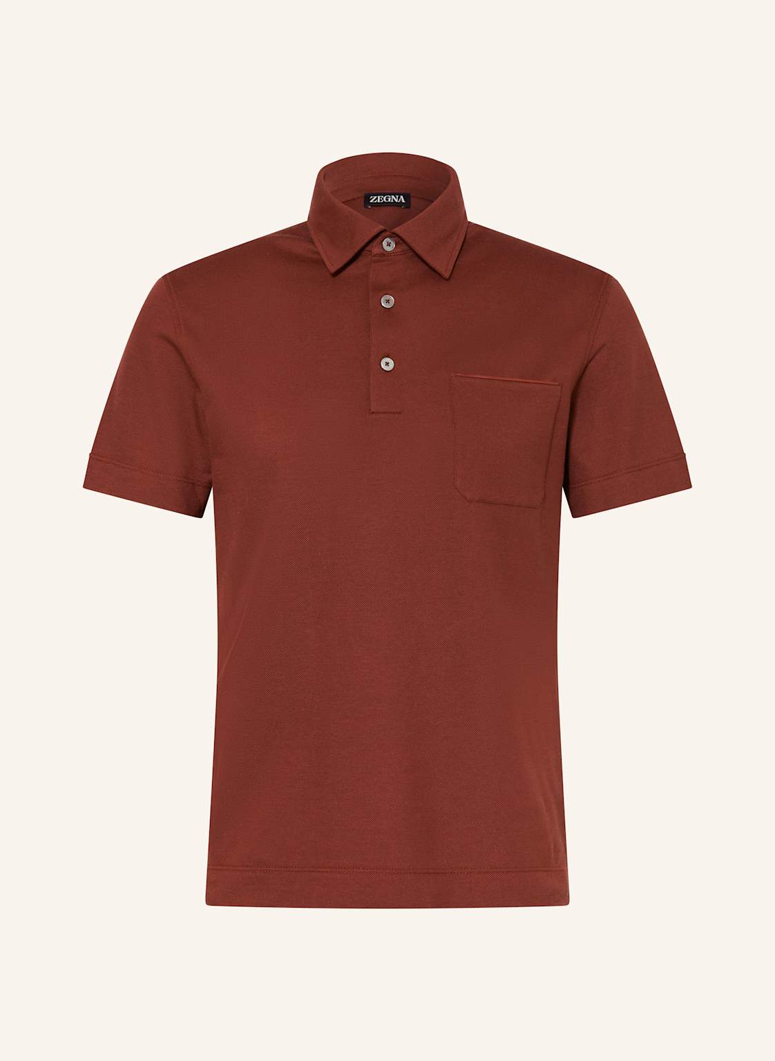 Zegna Piqué-Poloshirt braun von ZEGNA