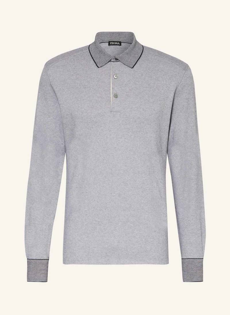 Zegna Piqué-Poloshirt grau von ZEGNA