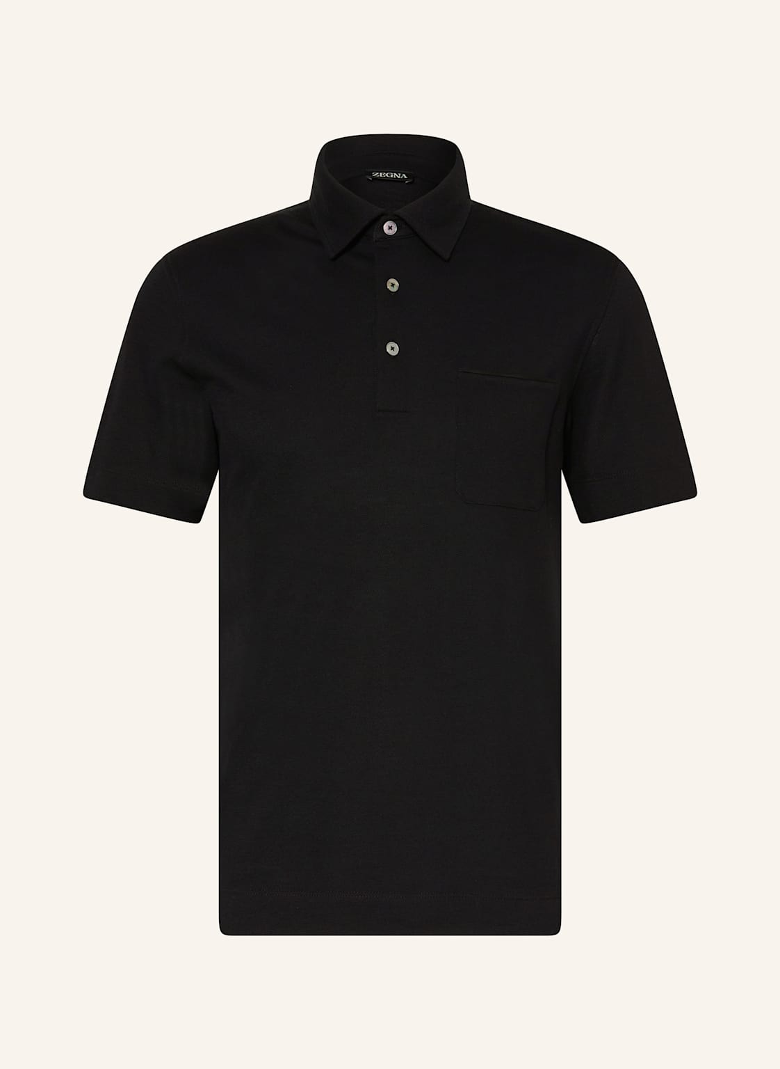 Zegna Piqué-Poloshirt schwarz von ZEGNA