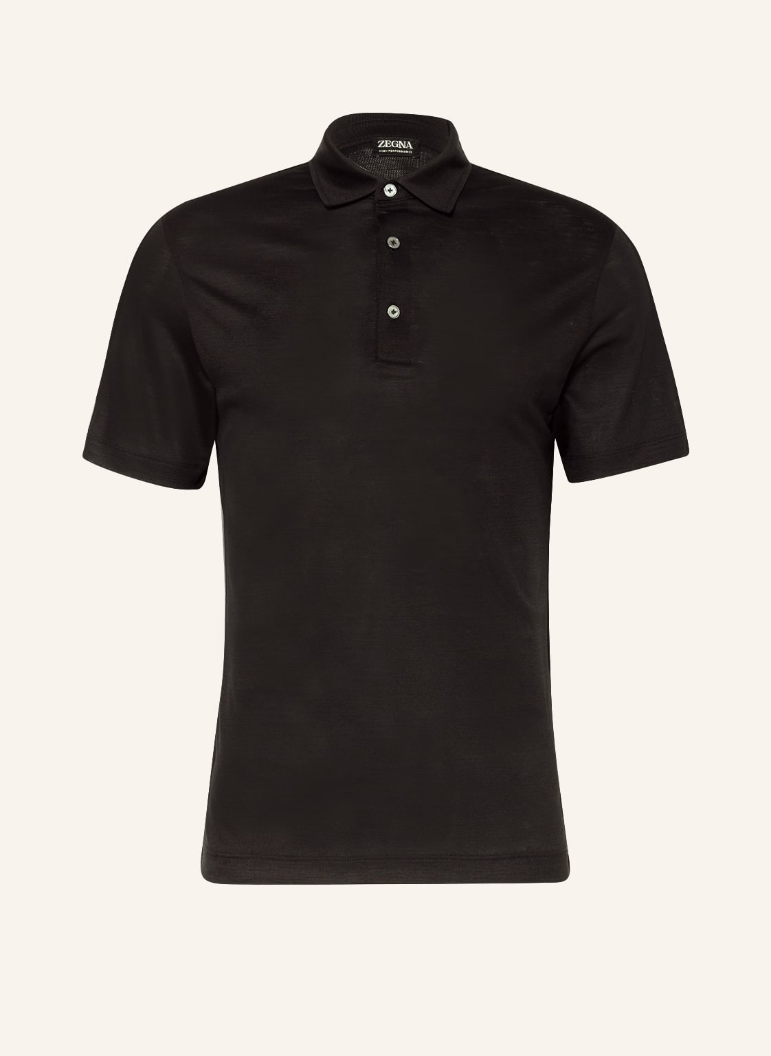 Zegna Piqué-Poloshirt schwarz von ZEGNA