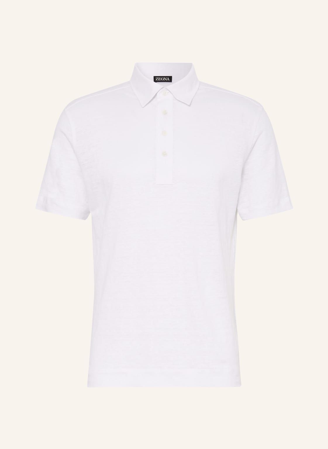 Zegna Poloshirt Aus Leinen weiss von ZEGNA