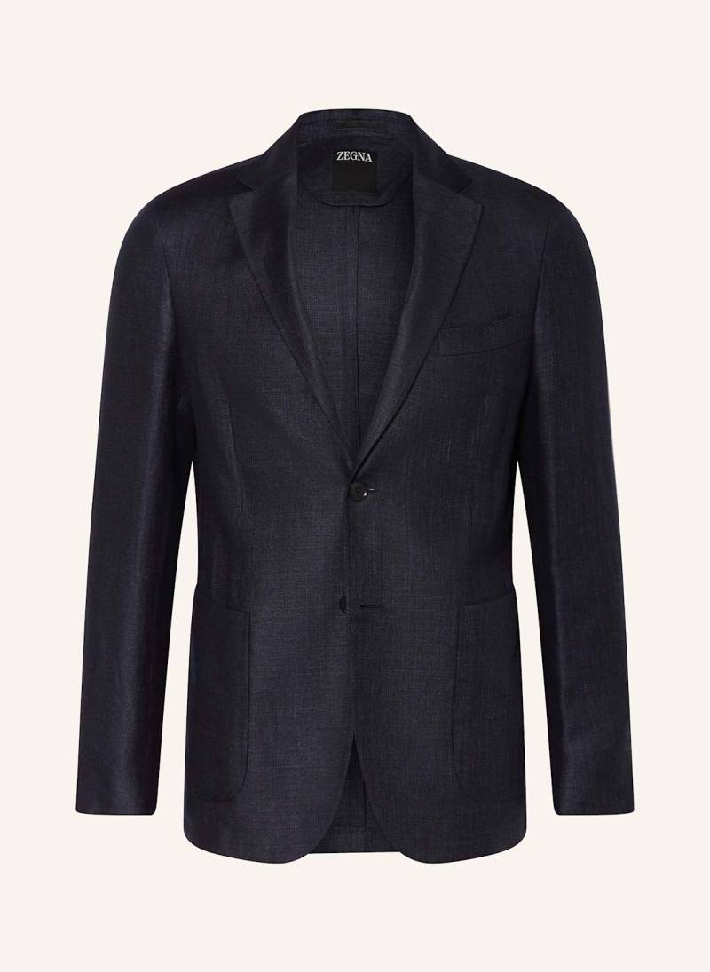 Zegna Sakko Slim Fit Mit Leinen blau von ZEGNA