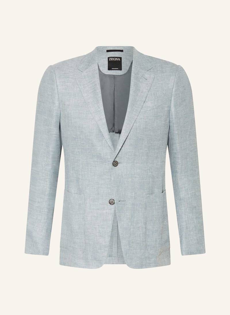 Zegna Sakko Slim Fit Mit Leinen blau von ZEGNA